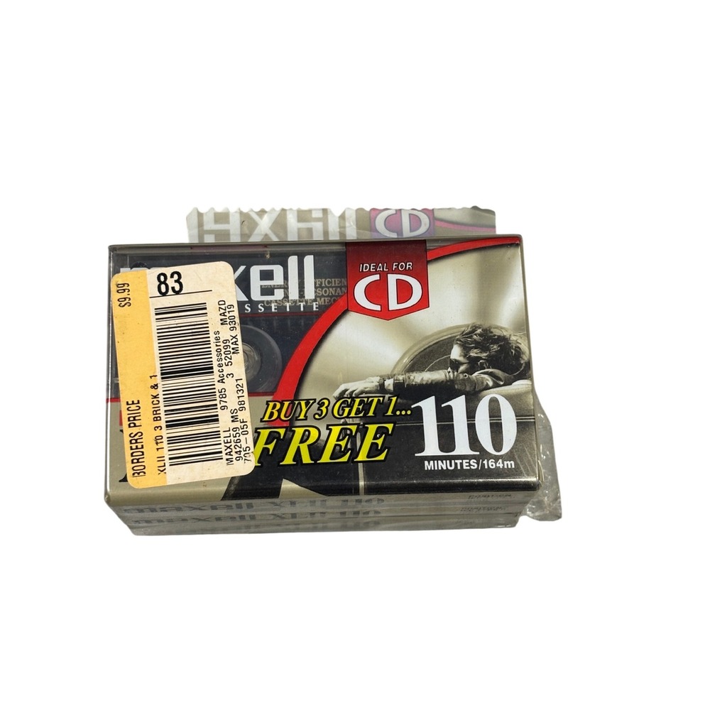 Maxell XLII 110 High Bias Audio Cassette Tapes 3 Pack  Type II